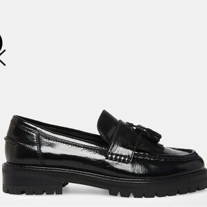 Steve Madden Minka Black Leather Loafers